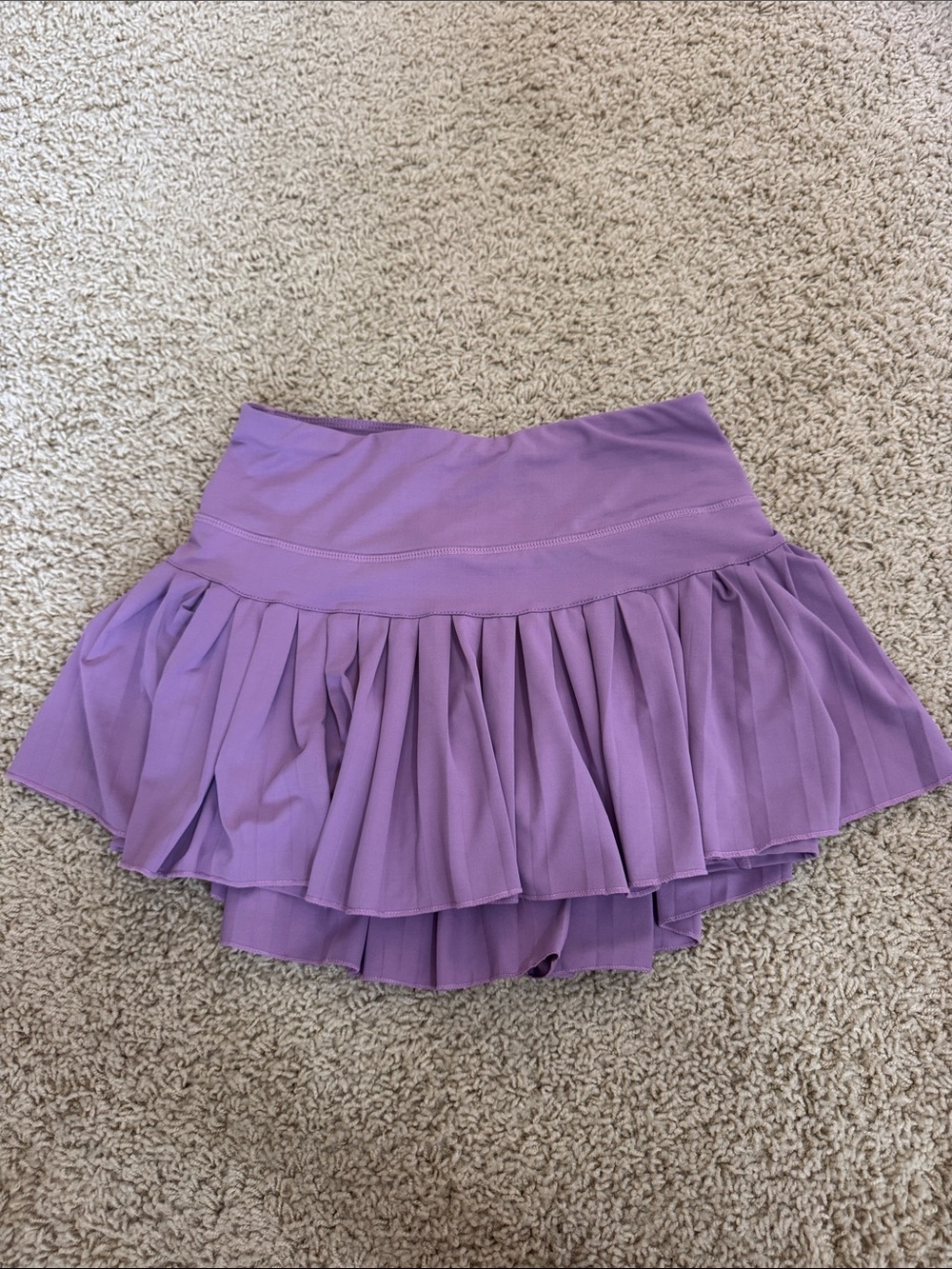 Lilac Pleated Tennis Skort with Layered Ruffles